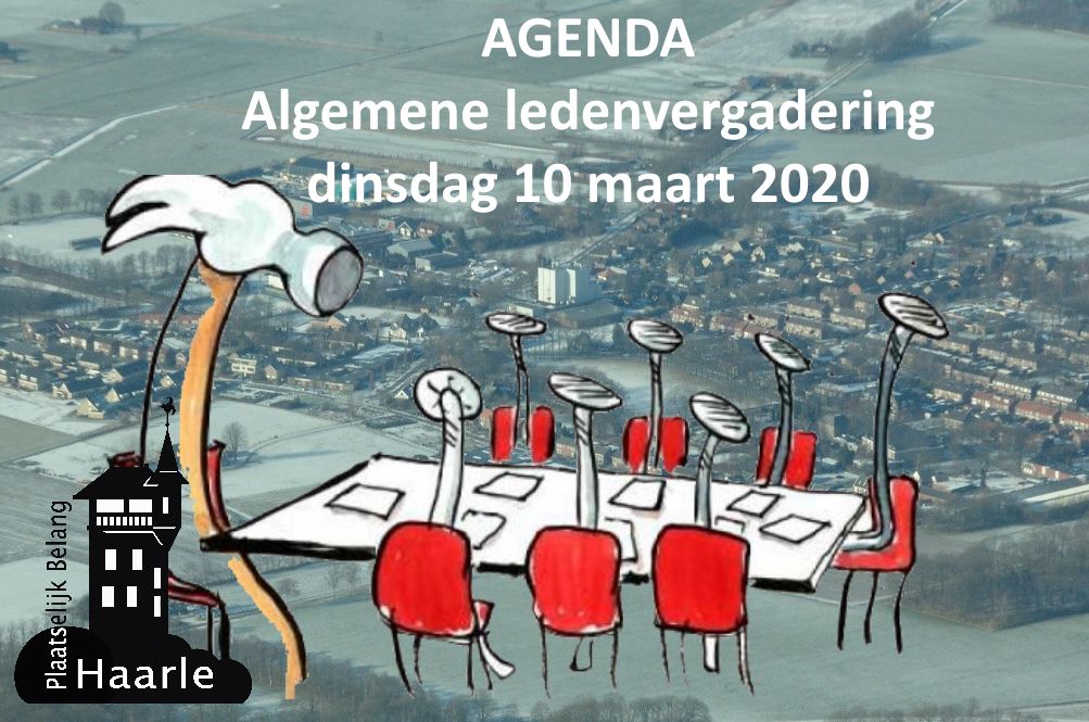 Haarle - Agenda algemene ledenvergadering Plaatselijk Belang Haarle